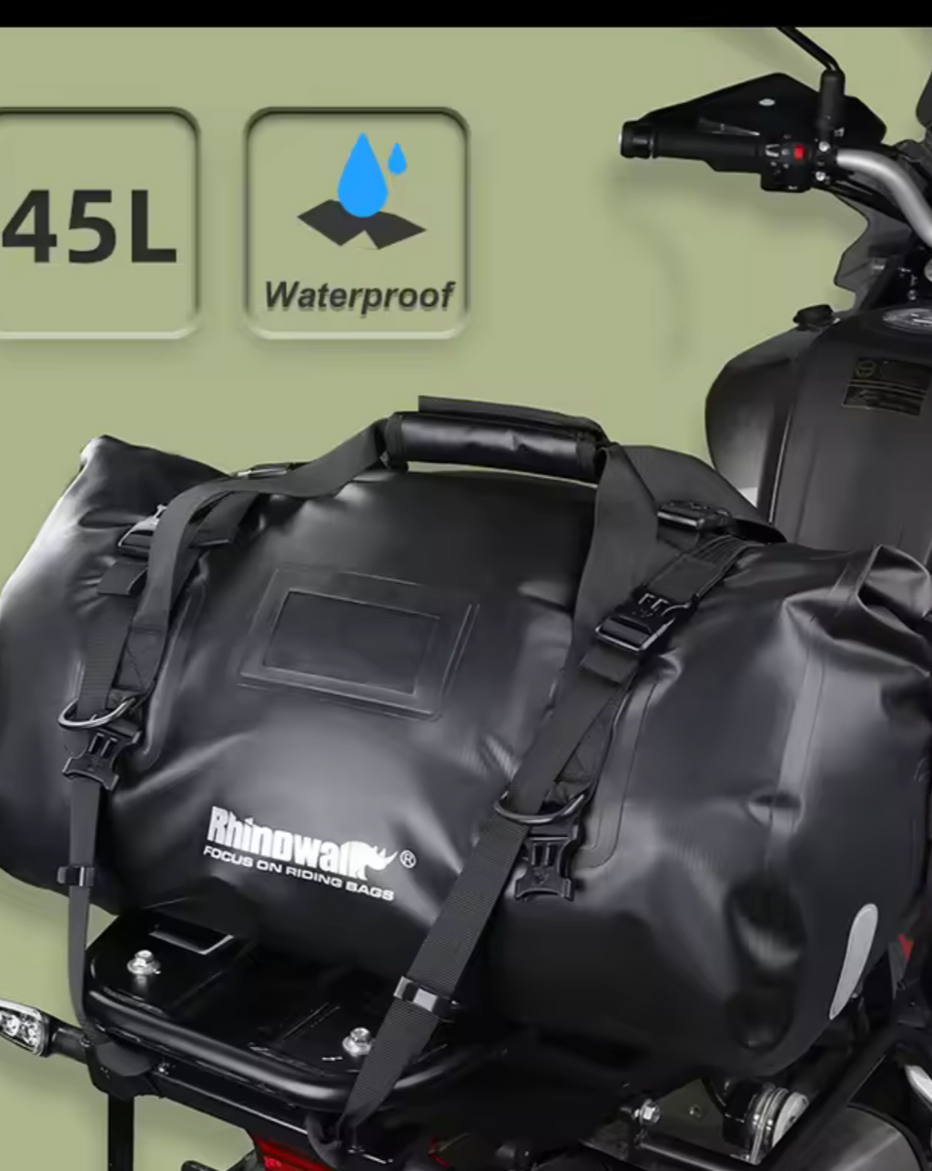 Bolsa Impermeable para Motocicleta Rhinowalk, 45L