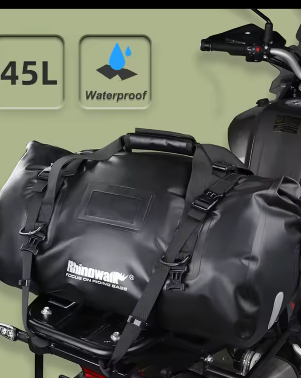 Bolsa Impermeable para Motocicleta Rhinowalk, 45L
